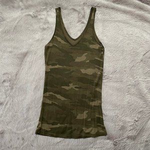 Camo Vneck soft slinky tank top
